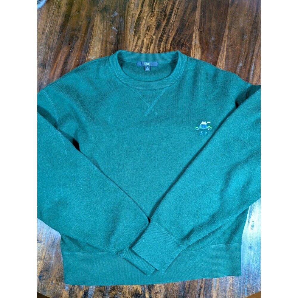 Uniqlo C Clare Waight Keller Custom Tokyo Mt Fuji Green Sweater Size S